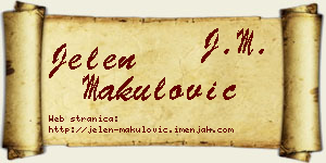 Jelen Makulović vizit kartica